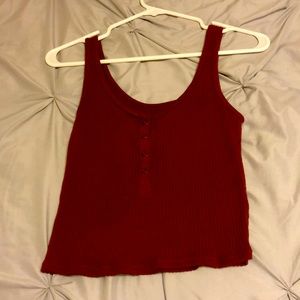Pink/ maroon tank top
